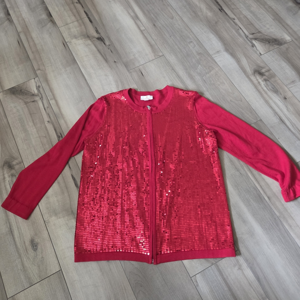 Quacker Factory Fuchsia Sequin Vest